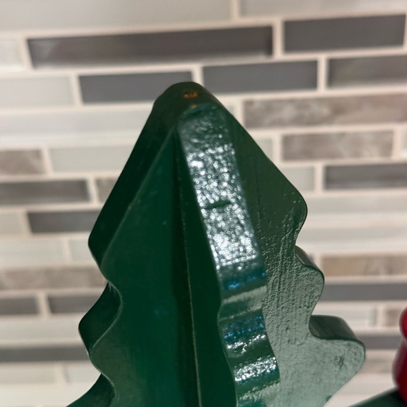 Vintage Swedish Wooden Christmas Tree Candle Holder Candelabra Handmade - Picture 5 of 7